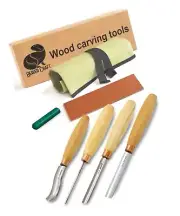 BeaverCraft, Wood Carving Chisel Set SC01 - Gouge Wood Carving Tools Kit in R...