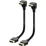 EZDIY-FAB HDMI公對母直角適配器HDMI擴展轉換器，適用於GOOGLE CHROME CAST - 2件裝