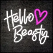 Hanging Art Neon Signs Hello Beauty Neon Sign Led Salon Neon Wedding Art Letters Sign Beauty Room Home Girls Bedroom Party Decor