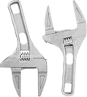 2pcs Wrench Adjustable Spanner Wide Opening Spanner Monkey Spanner Steel Dual Purpose