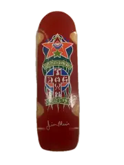 Dogtown Jim Muir Design 8.875in Red Stain Signed Jim Muir Skateboard Deck