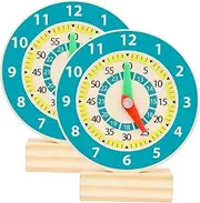 Totority Teractive Boys and Girls Toys Wooden Clock for Boys and Girls Learning Time Educational Clock Toys for Toddlers