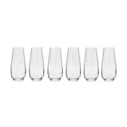6pc Krosno Harmony 250ml Stemless Champagne Flute Glass Set - Clear