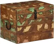 vidaXL Reclaimed Solid Wood Storage Box - Unique Handmade Antique Style Wooden Chest for Home Décor and Organizing