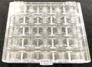 1X Plastic Sewing Machine Bobbin Storage Box with 102261103 - 25pcs