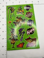 STICKER SHEET: Teenage Mutant Ninja Turtles TMNT Leo Mikey Don Raph Splinter