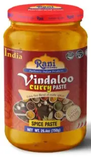 Rani Vindaloo Curry Cooking Spice Paste, Hot! 26.5oz (750g) Glass Jar