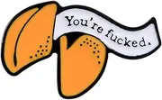[POYAMUSE] Funny Fortune Cookie Enamel Pin - Humorous Brooch with a Funny Note