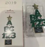 Hallmark Teacher Christmas Ornament School Appreciation Metal Gift 2019 ABC