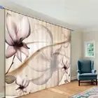 Smoke Thin Nice Petals 3D Curtain Blockout Photo Printing Curtains Drape Fabric