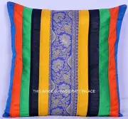 Handmade Silk Embroidered Cushion Cover Patchwork Silk Brocade Pillow Case Throw