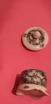 Jewish Porcelain Sugar Bowl