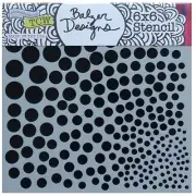 Small Polka Dot Stencil Circle Explosion Bubble Painting 6" Template Crafters