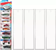5 Pack Acrylic Model Car Display Case Wall Mount Compatible with Hot-Wheels Mat