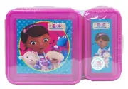 DISNEY DOC MCSTUFFINS KIDS SANDWICH SNAP LUNCH CONTAINERS 600ML & 180ML