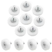 1 Inch Drawer Slide Roller, 12 Pieces Drawer Replacement Wheels, Plastic Pull...