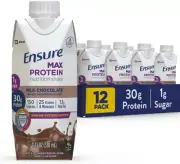 Ensure Max Protein Shake - 30g Protein, 1g Sugar, Chocolate, 11 Fl Oz (Pack of 1
