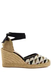 Castañer Cilia 80 Knitted Wedge Espadrilles - Black - 38 (IT38/ UK5) 38 (IT38/ UK5)