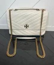 Tory Burch - Kira Chevron Small Convertible Shoulder Bag - New Ivory (Off White)