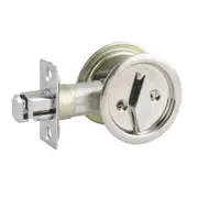 Lane Polished Stainless Steel Round Sliding Cavity Door Lock