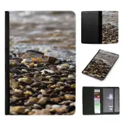 PASSPORT ITINERARY ORGANIZER|COOL WET PEBBLE STONE ROCKS