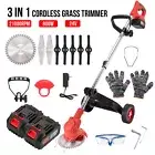 Cordless Grass Trimmer Electric Garden Lawn Cutter Brush Mower Whipper Snipper