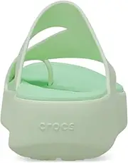 [Crocs] Women's Getaway Platform Toe Loop Sandal, Green, 38 EU, Green, 38 EU