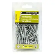 OTTER 100 Pack 10g x 50mm Treated Pine Screw Galv CHEG10503