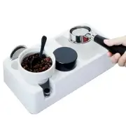 Espresso Knock Box, Espresso Coffee Organizer Box Fit for Storage 51, 54, White