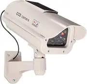 1 Large Dummy Camera Solar Dummy Camera with Lens with Flashing Light for Indoor and Outdoor Use Waterproof
