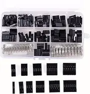 Xiaojiang Store 620pcs Wire Cable Jumper Pin Header Connector Housing Kit +Male Crimp Pins+Female Pin Connector Terminal Pitch with Box