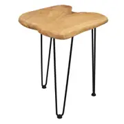 Taryn Live Edge Timber & Steel Base Side Table Large