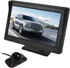 Easy Install 5“ Wired Reversing Camera Kit with Monitor - 12V Backup Black