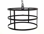 Cylinder Frame Hanging Lamp with Socket Set & 3 Feet of Chain-12" H x 20" D