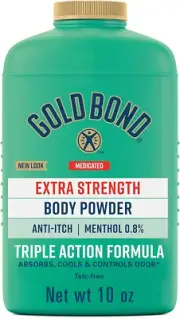 Medicated Talc-Free Extra Strength Body Powder, 10 Oz., for Cooling, Absorbing