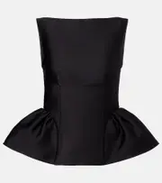 [Roland Mouret] Roland Mouret Peplum taffeta top AU 10 black
