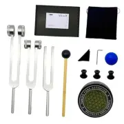 Tuning Forks for Healing Set (128Hz, 256Hz, 512Hz), Yoga and Meditation