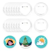 25Pcs Acrylic Sewing Buttons Pin Clear 3.11" Button Maker Badges