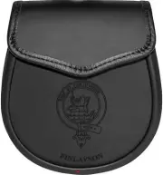 Finlayson Leather Day Sporran Scottish Clan Crest