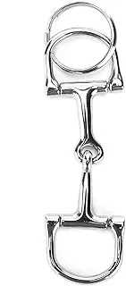 DShaped Snaffle Keychain Silver ZineAlloy Horse Snaffle Bits Key Ring for Everyday Use