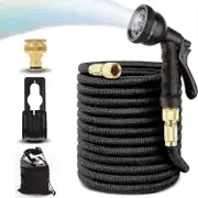 30m Flexible Garden Hose Expandable Garden Hose With 8 Functions Spray Water Hose For Garden Irrigation And Cleaning Black