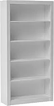 BRV Furniture White Book Shelf | Five Spacious Shelves | Ideal for Keeping Books and Other Heavy Items | Made in Brazil | BL 01-06