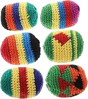 SUPVOX Unique Knit Juggling Sacks Multicolored Crochet Balls Soft Kickball Toys for Preschoolers