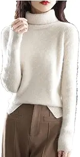 [Hamthuit] Women Casual Warm Pullover Sweater Loose Long Sleeve Solid Color Sweater Knitted Bottoming Pullover
