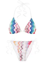 Missoni Metallic Zigzag Fine-knit Bikini - Multicoloured - 40 (UK8 / S) 40 (UK8 / S)