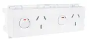 Clipsal SWITCHED TWIN SOCKET OUTLET 250V 3-Pins Standard 2-Poles- 10A Or 15A