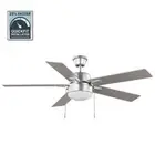 Hampton Bay 52 in. Corwin Indoor/Outdoor Silver LED Ceiling Fan with Light Kit