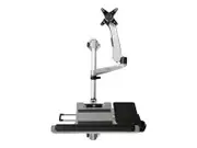 "Wall Mount Workstation, Articulating Standing Desk w/ Ergonomic Height Adjustable Monitor Arm & Padded Keyboard Tray, 34"" VESA Display (WALLSTSI1)"