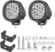 LED Driving Light, Muto-Beam 2pcs 4Inch 90W Off road Lights Spot Light LED Light Pods Super Bright White Beam Round LED Driving Waterproof LED Work Light for Truck UTV ATVs SUV Boat, 2 Years Warranty