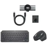 Logitech MX Work Bundle with Keys MINI Keyboard, 3S Mouse and BRIO 700 Webcam (Graphite)